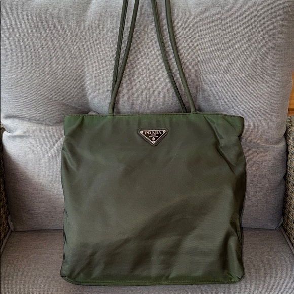 Prada Green Nylon Tote - Picture 1 of 10